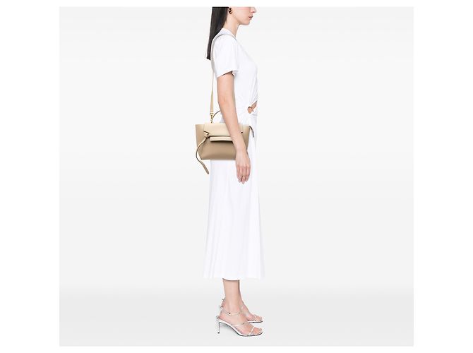 Belt Bag Céline Borsa Belt in pelle di vitello micro granulata beige Celine - vista 7
