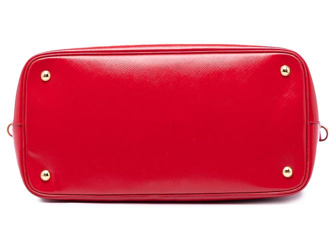 Borsa Tote Convertible Prada Red Saffiano Vernice Rosso - vista 3
