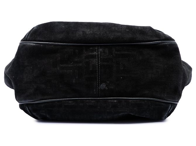 Fendi Black Zucca Wildleder Chef Tote Schwarz - Ansicht 3