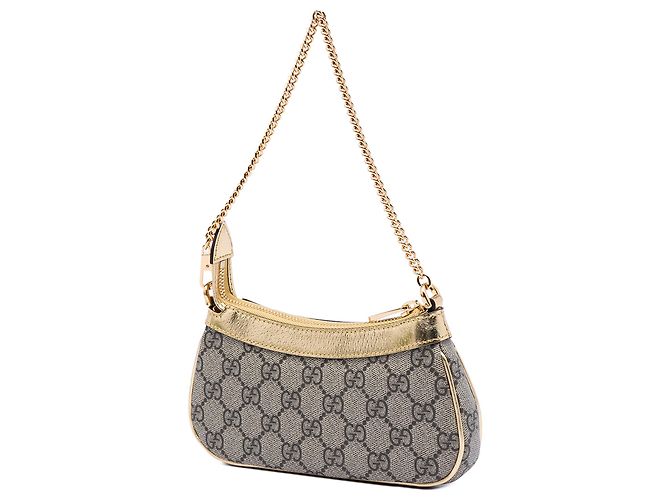 Borsa a tracolla Gucci Beige Small GG Supreme Ophidia - vista 2
