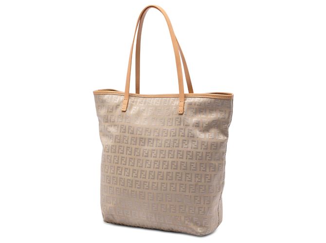 Tote in tela Zucchino beige Fendi - vista 2