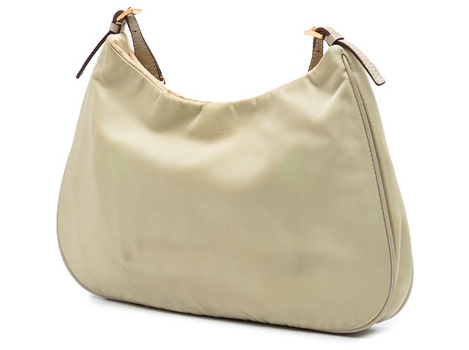Borsa a tracolla con catena in Tessuto marrone Prada Beige - vista 2