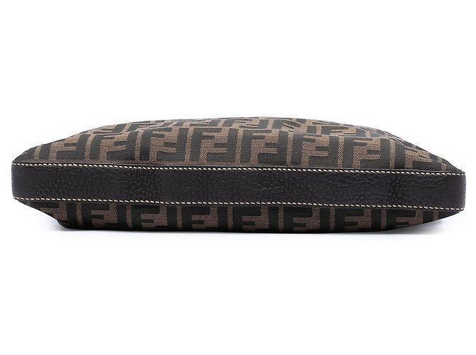 Fendi Marrone Zucca Canvas Selleria Crossbody - vista 3