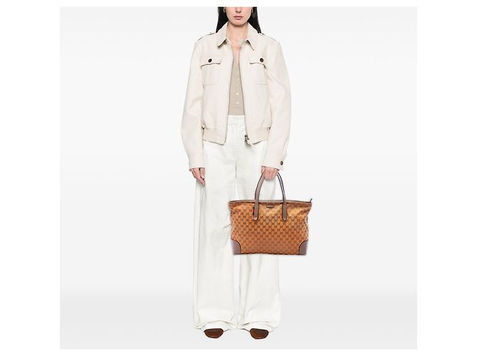 Gucci Orange GG Canvas Web Tote - Ansicht 6