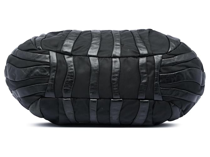 Borsa Prada Black Tessuto Nappa Waves Nero - vista 3