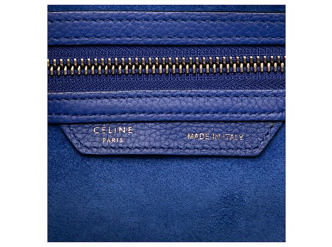 Céline Celine Blue Mini Kalbsleder Luggage Tote Blau - Ansicht 5