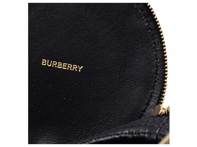 Burberry Beige House Check Leder Münzbeutel - Ansicht 5