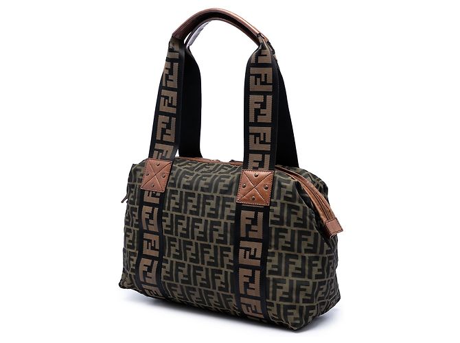 Fendi Tote aus braunem Zucca Canvas FF - Ansicht 2