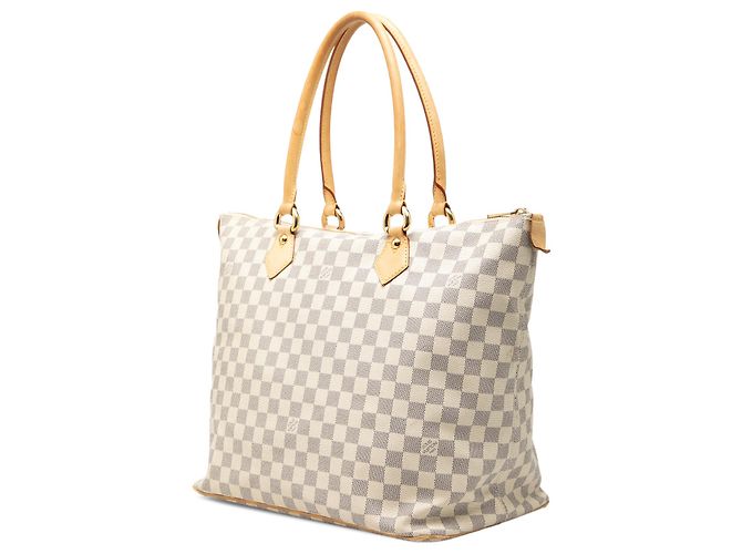 Louis Vuitton White Damier Azur Saleya GM Bianco - vista 2