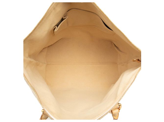 Louis Vuitton White Damier Azur Saleya GM Bianco - vista 4