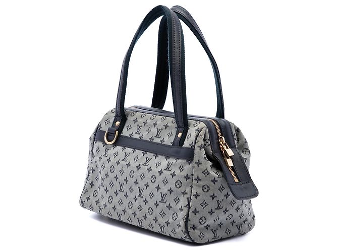 Louis Vuitton Gray Monogram Mini Lin Josephine PM Marrone Grigio - vista 2