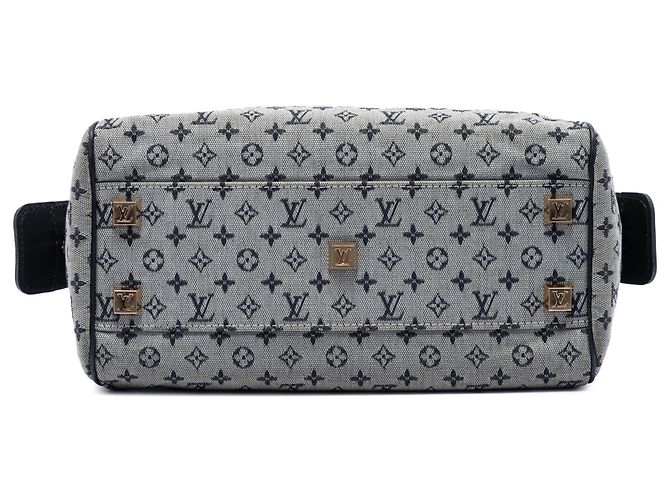 Louis Vuitton Gray Monogram Mini Lin Josephine PM Marrone Grigio - vista 3
