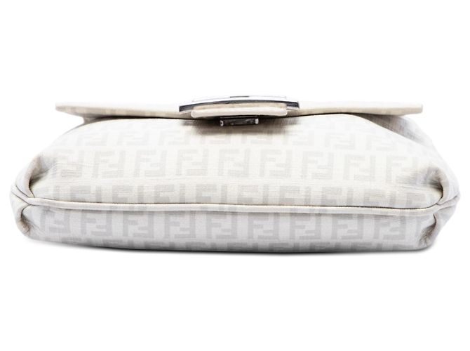 Fendi White Zucchino Spalmati Crossbody Bianco - vista 3