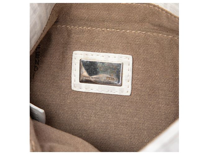Fendi White Zucchino Spalmati Crossbody Bianco - vista 5
