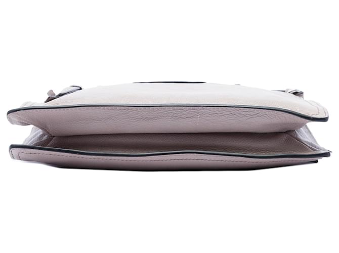 Borsa Prada Gray Glace Calf Etiquette Marrone - vista 3