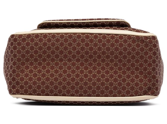 Céline Borsa Boogie in tela Macadam marrone Celine Marrone scuro - vista 3