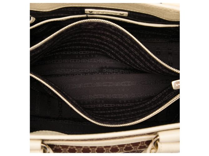 Céline Borsa Boogie in tela Macadam marrone Celine Marrone scuro - vista 4