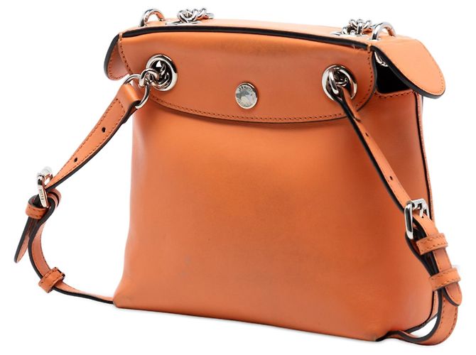 Fendi Orange Mini Leather Back To School Backpack - view 2