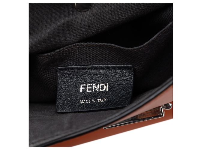 Fendi Orange Mini Leather Back To School Backpack - view 5