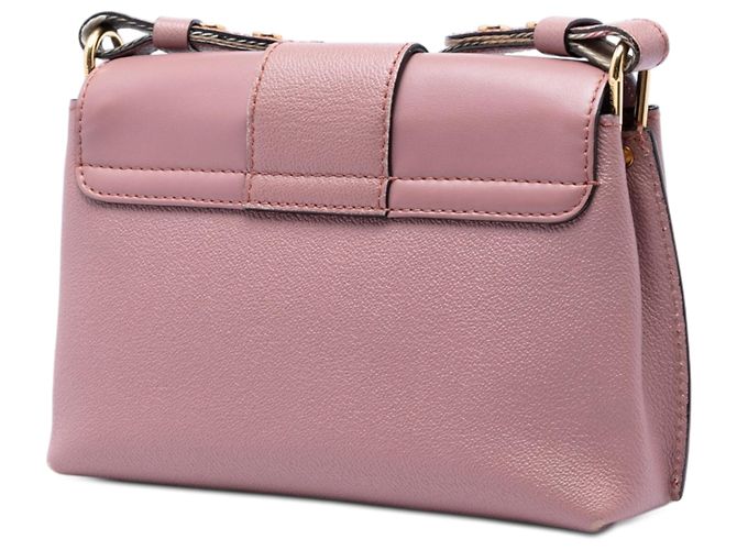 Burberry Pink Small Leather Medley Buckle Crossbody Rosa - vista 2