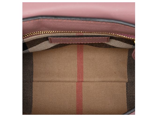 Burberry Pink Small Leather Medley Buckle Crossbody Rosa - vista 4