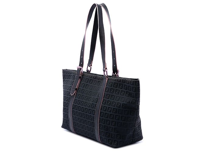 Fendi Superstar Tote aus schwarzem Zucchino-Canvas - Ansicht 2