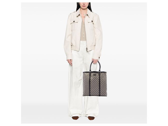 Tote verticale Gucci Beige GG Supreme Joy - vista 6