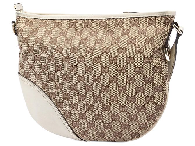 Gucci Beige Medium GG Canvas New Britt Half Moon Crossbody - vista 2