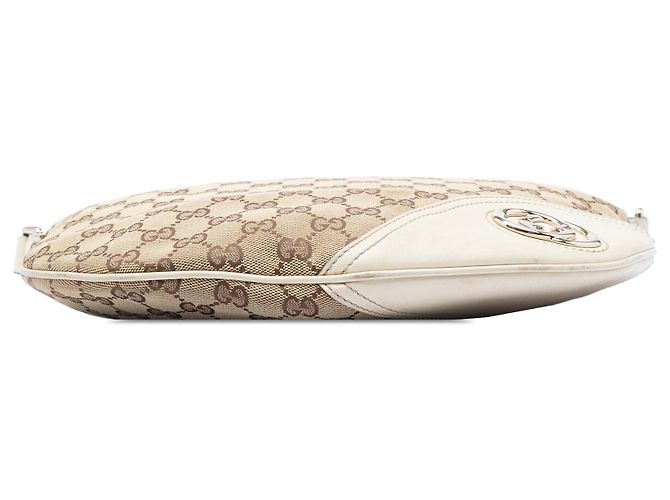 Gucci Beige Medium GG Canvas New Britt Half Moon Crossbody - vista 3