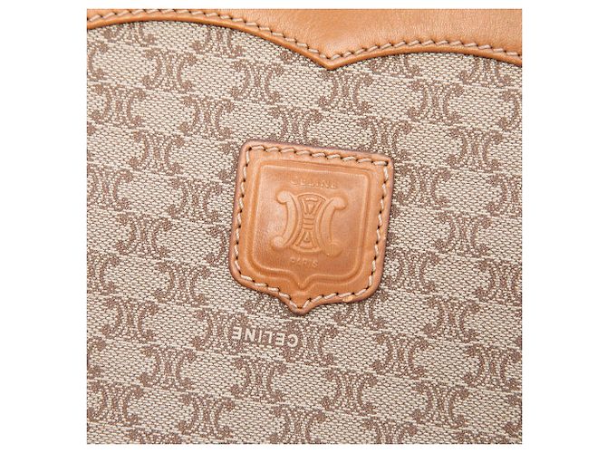 Céline Bolso bandolera Celine en lona revestida beige Macadam - vista 5