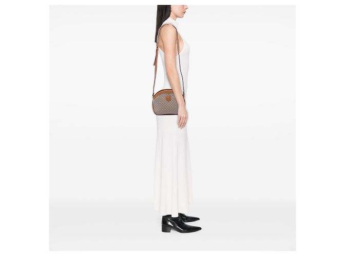 Céline Bolso bandolera Celine en lona revestida beige Macadam - vista 6