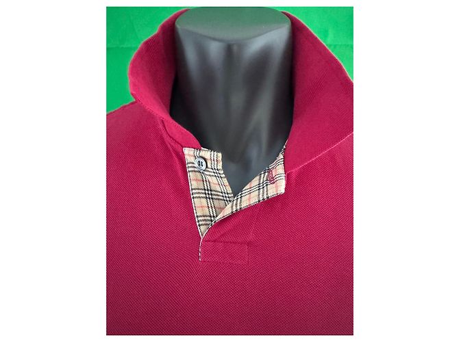Burberry Polohemd Rot mit Check-Muster - Ansicht 4