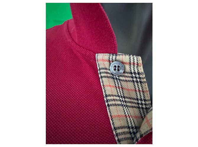 Burberry Polohemd Rot mit Check-Muster - Ansicht 5