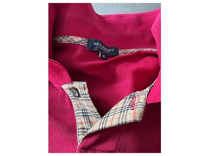 Burberry Polohemd Rot mit Check-Muster - Ansicht 8