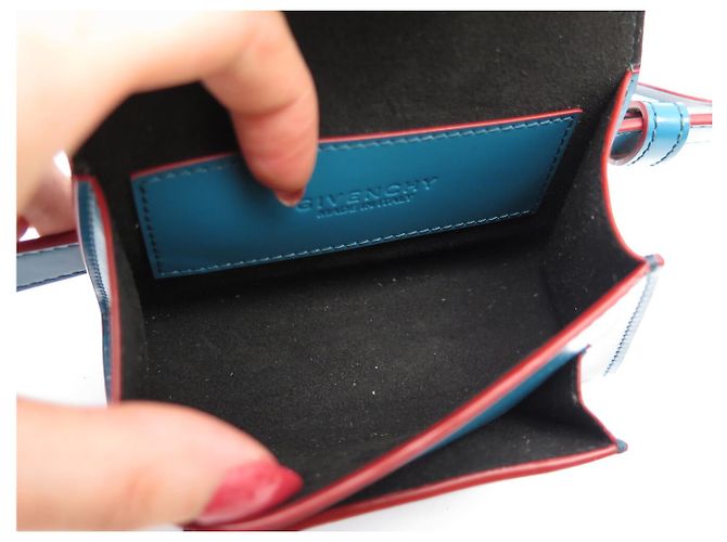 NEUER GIVENCHY GV3 GÜRTELTASCHE LEDER T62-74 Blau - Ansicht 11