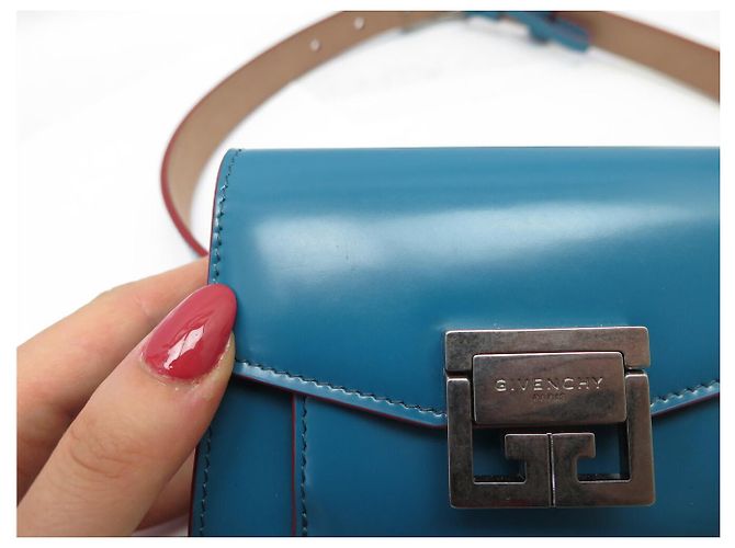 NEUER GIVENCHY GV3 GÜRTELTASCHE LEDER T62-74 Blau - Ansicht 16