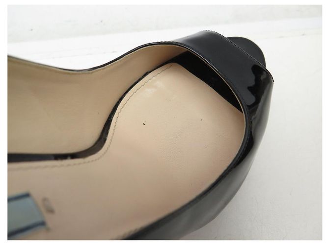DECOLTÉ PRADA 40 SCARPE IN PELLE LACCATA NERA Nero - vista 10
