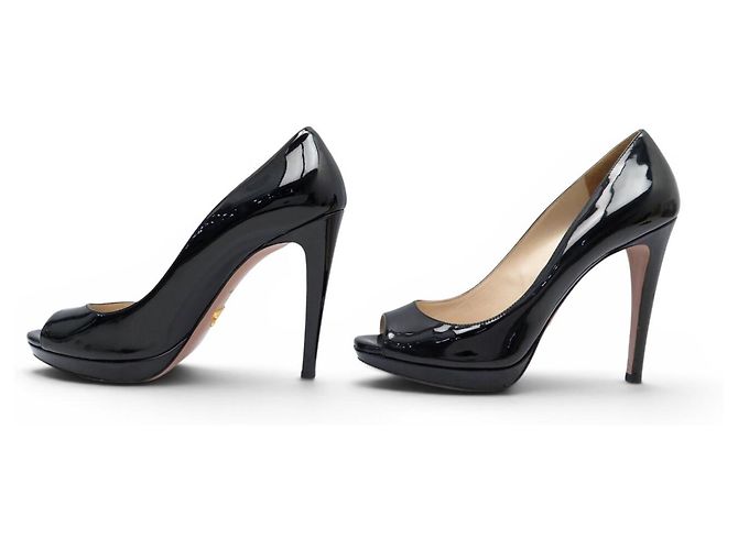 DECOLTÉ PRADA 40 SCARPE IN PELLE LACCATA NERA Nero - vista 2