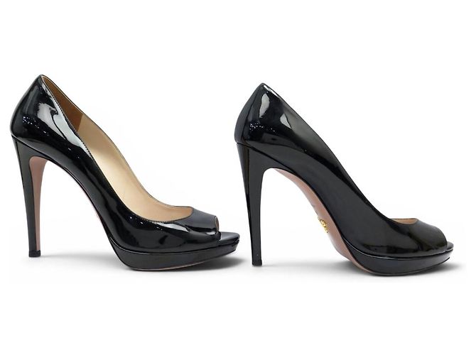 DECOLTÉ PRADA 40 SCARPE IN PELLE LACCATA NERA Nero - vista 3