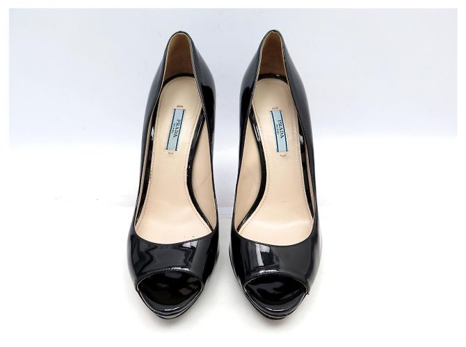 DECOLTÉ PRADA 40 SCARPE IN PELLE LACCATA NERA Nero - vista 4