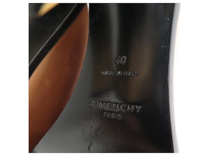 NOVO SAPATOS GIVENCHY BE304JE004 CLOGS SABOTS MULES SALTO 40 COURO Marrom - vista 10