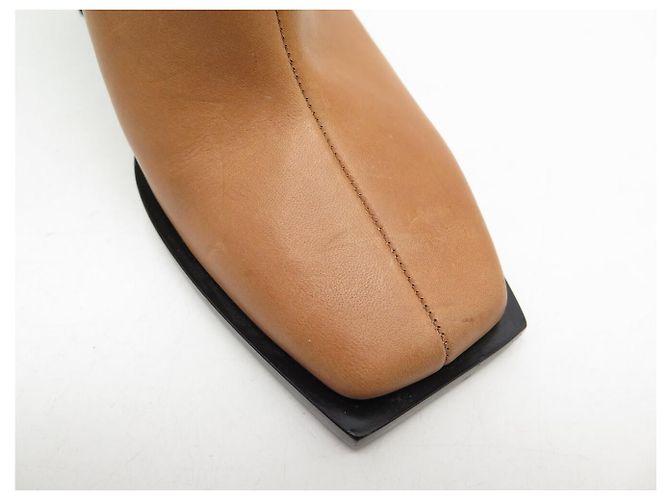 NOVO SAPATOS GIVENCHY BE304JE004 CLOGS SABOTS MULES SALTO 40 COURO Marrom - vista 13
