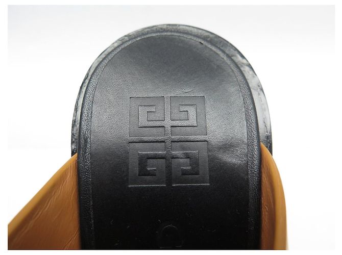 NOVO SAPATOS GIVENCHY BE304JE004 CLOGS SABOTS MULES SALTO 40 COURO Marrom - vista 7