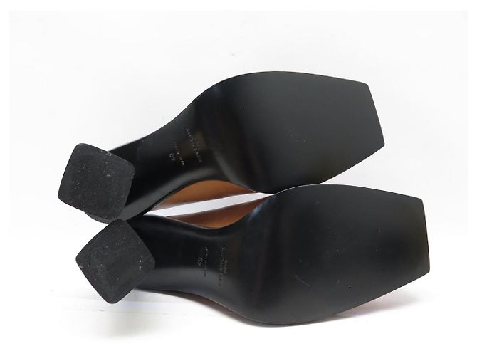 NOVO SAPATOS GIVENCHY BE304JE004 CLOGS SABOTS MULES SALTO 40 COURO Marrom - vista 9