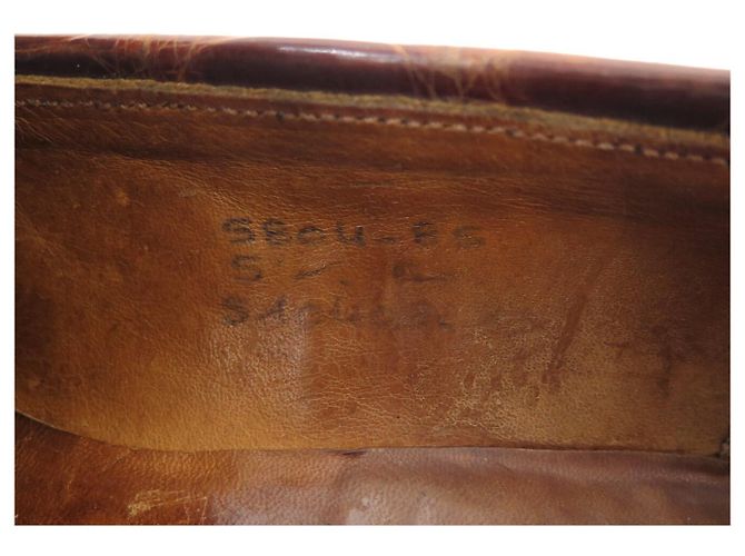 JM Weston VINTAGE WESTON SCHUHE MOKASSIN 180 5.5C 39.5 FIN CROCO LEISTEN Braun - Ansicht 10
