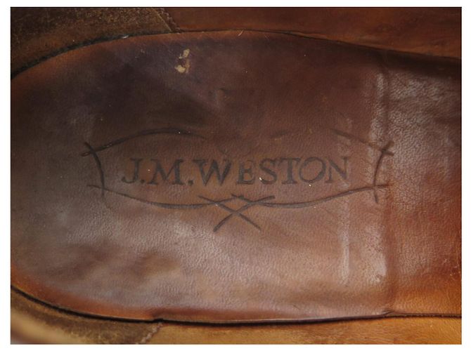 JM Weston VINTAGE WESTON SCHUHE MOKASSIN 180 5.5C 39.5 FIN CROCO LEISTEN Braun - Ansicht 9