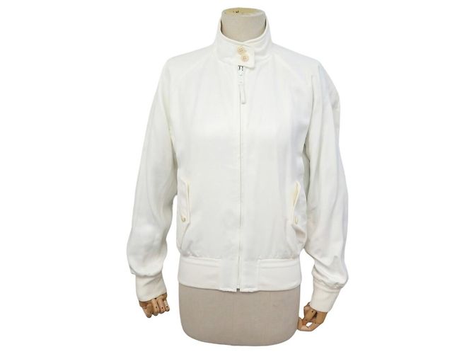 RALPH LAUREN TORRENCE REVERSIBLE BLUSON JACKE 636732 GRÖSSE 2 M 40 Weiß - Ansicht 3