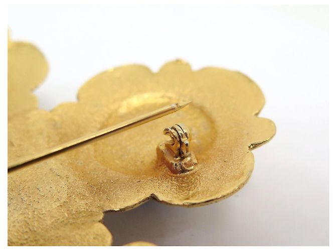 VINTAGE CHANEL GRIPOIX VICTOIRE DE CASTELLANE 1986 PERLEN-CABOCHON-BROSCHE Golden - Ansicht 5