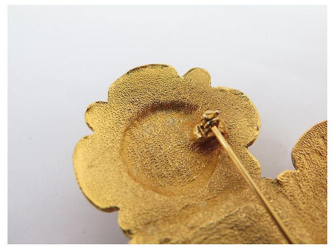 VINTAGE CHANEL GRIPOIX VICTOIRE DE CASTELLANE 1986 PERLEN-CABOCHON-BROSCHE Golden - Ansicht 7