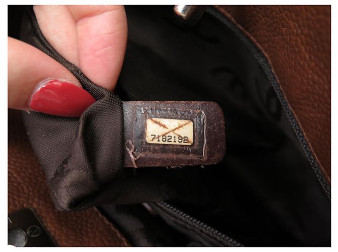 BORSA A MANO CHANEL EXECUTIVE IN PELLE CAVIAR MARRONE A15201 LEATHER BAG - vista 11